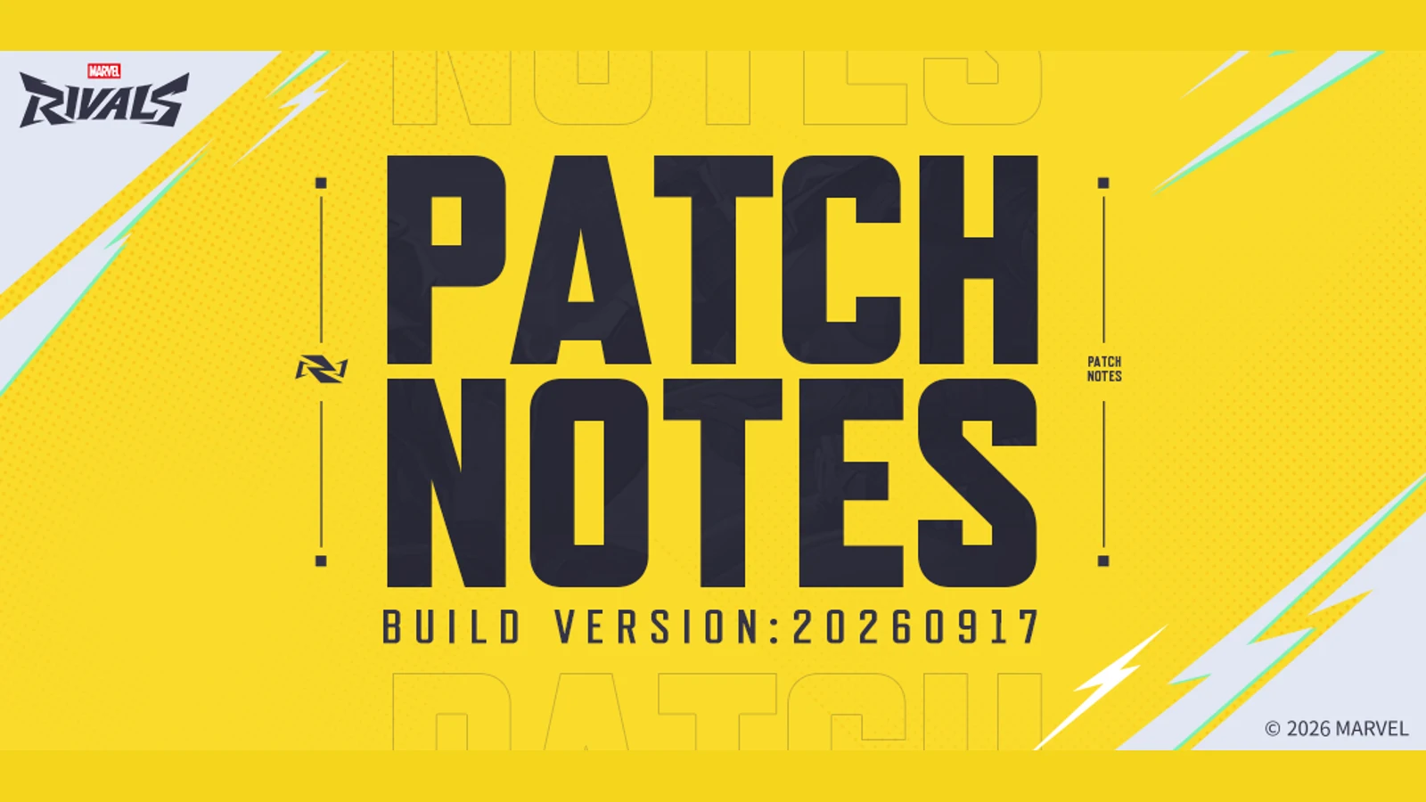 Official Marvel Rivals Version 20260917 patch notes artwork